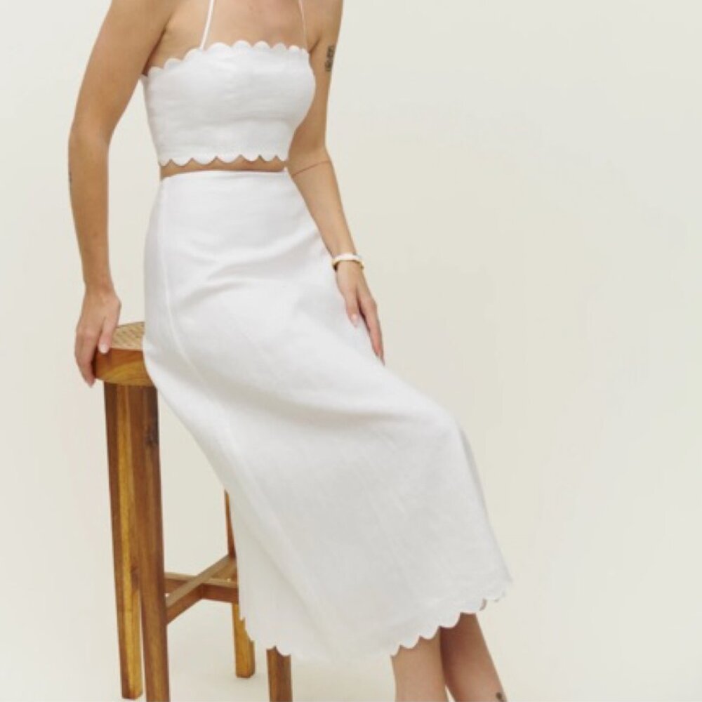 [Never Worn] Reformation - Yvonne Linen Two Piece Set